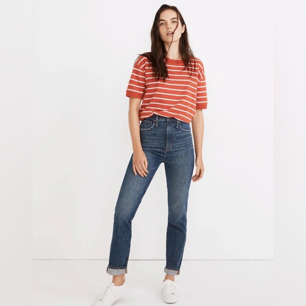 *New* Madewell The Mom Jean in Draycott Wash, Size 28